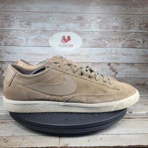Nike Blazer Low Sneakers Men's Size 12 Khaki Suede Comfort Lace Up Walking